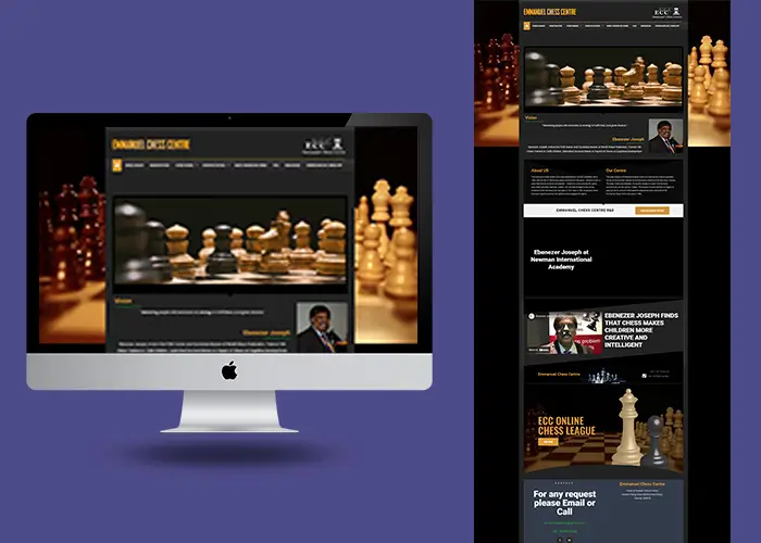 Emmanuel Chess Centre project showcased in Elohim Software Solutions portfolio